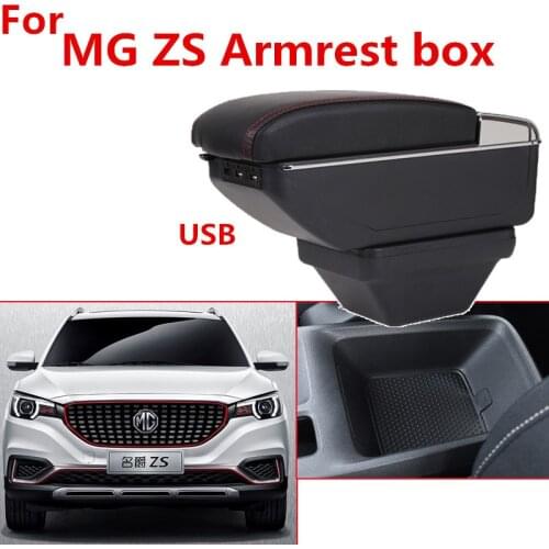 For MG ZS Armrest box central Store content box cup holder ashtray interior + 7USB 2017 2018