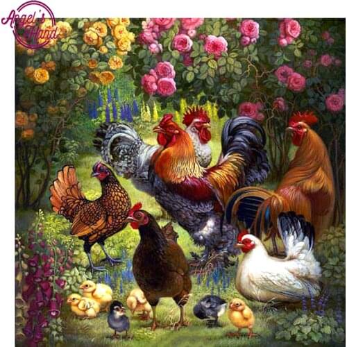 Full,Diamond Embroidery,Animal hen,5D,Diamond Painting,Cross Stitch,3D,Diamond Mosaic,Needlework,Crafts,Christmas,Gift