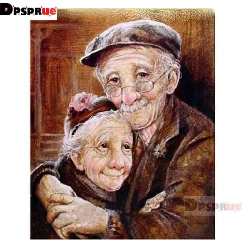 Dpsprue Full Square/Round Diamond Painting Cross Stitch Diamond 3D Embroidery Couple DIY 5D Moasic Home Decor Gift Pu061