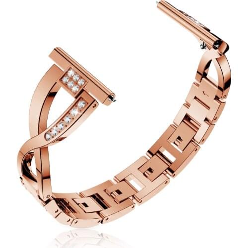 Women Stainless Steel Belt Strap for Samsung Galaxy Watch 3 Band 41mm 45mm Active 2 1 40mm 44mm Diamond Bracelet