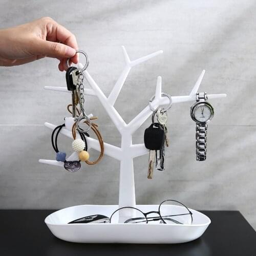 Entry Key Storage Rack Porch Desktop Storage Box Creative Ornaments Bird Tree Jewelry Rack Shelf Organizer Home Organization