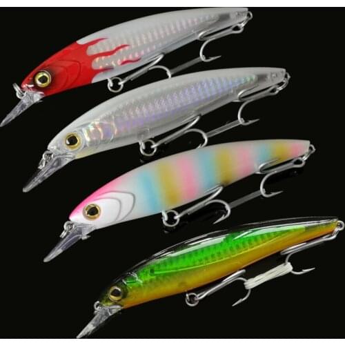 SWOLFY 4PCS Fishing Wobblers Lure For Fishing Minnow 115mm 22g All Goods For Fish Lures Artificial Bait floating 2.5m
