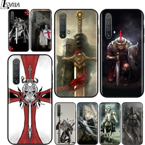 Templar Knight for OPPO Realme V15 X5 X3 X50 X7 X2 C17 C11 C3 C2 7 7i 6 6S 6i 5 Narzo 20 Pro Black Phone Case