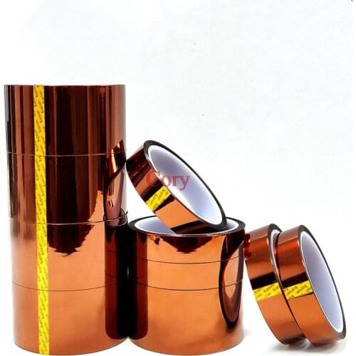 1PC High Temperature Heat Thermal Tape Polyimide Adhesive Insulating 3D printing Board protection 3-200MM Width 30M Length CZYC
