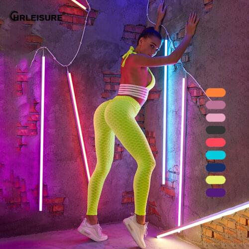 CHRLEISURE Women Fitness Sets Seamless Sexy 2 Pcs Tracksuit Sports Bra and Workout Yoga Anti Cellulite Leggings High Sport Sets