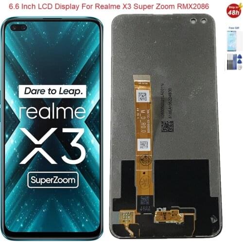 6.6 Inch For Display Realme X3 Super Zoom LCD Display Screen Touch Panel Digitizer For Realme X3 SuperZoom RMX2086 LCD Display