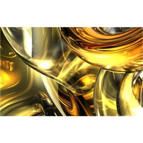 Golden abstract space bar KTV background wall modern wallpaper for living room