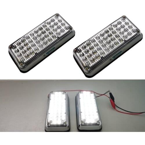 1pair 44led White 12v 24v led flashing strobe lights for ambulance pumper fire engines lamps police Perimeter light 180X75x35mm