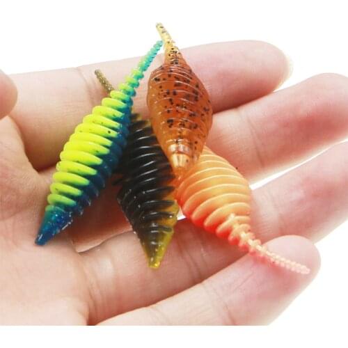 10pcs Versatile Bait Soft Plastic Bass Fishing Lure 5cm 1.6g Ribbed Body Artificial Fishing Baits Creature Bait