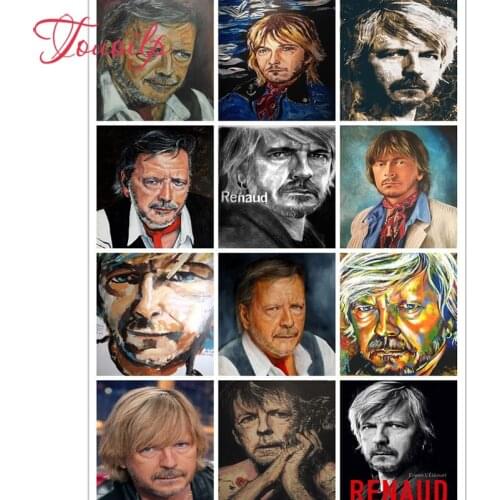 France rock singer Superstar Renaud 5D Diamond Painting Cross Stitch Needlework Home Decor Full Rhinestone Diamond Embroidery