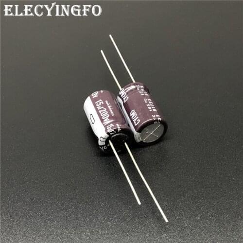 5Pcs/50Pcs 15uF 200V NICHICON CY Series 10x16mm High Ripple Current Long Life 200V15uF Aluminum Electrolytic capacitor
