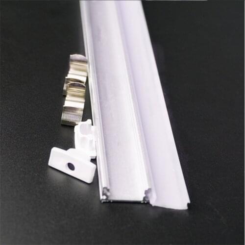 20inch 50cm Flat U Type 7mm Height Slim Led Aluminium Profile 12mm 5V 12V 24V 5050 5630 2835 Strip Channel Clear Matte Cover