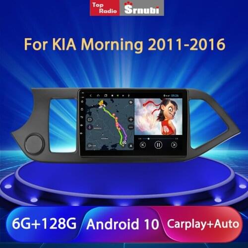Srnubi Android 10 Car Radio for Kia Picanto 2011 - 2014 Multimedia Player 2 Din 4G WIFI Auto CarPlay Navigation GPS Stereo DVD