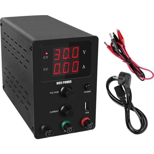 Black USB DC Switching Lab Power Supply Adjustable Laboratory 30V 10A 60V 5A Voltage Regulator Stabilizer Bench Source Digitals
