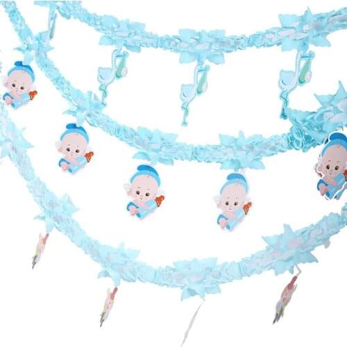 1PC Baby Birthday Decoration Garland Creative Pink Blue Paper Bottle Honeycomb Ball Paper Flower Pendant Ornament KK64