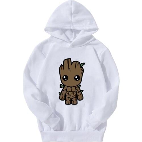 Disney Hoodie Sweatshirt Marvel Man Print Superhero Groot Movie Guardian Galaxy Hoodie Cute Girls Jacket Clothes