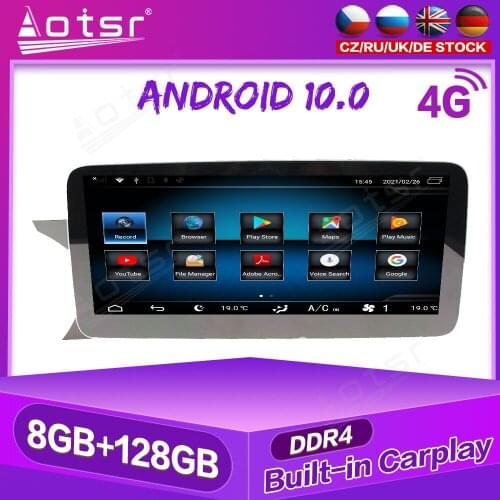 For Mercedes-Benz C W204 C180 C200 C250 C260 2011+ Android 10 Car GPS Navigation Multimedia Player Stereo Radio carplay 4G SIM