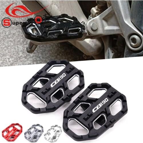 For Honda CB190R CB190X CB190SS CBF190TR Motorcycle Billet Wide Foot Pegs Pedals Footrest Enlarge Footpeg LOGO CB190