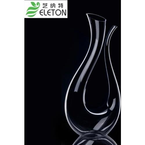 Eleton Fast wine decanter Lead - free crystal wok U - type water droplets transparent glass awakening decanter set bar set