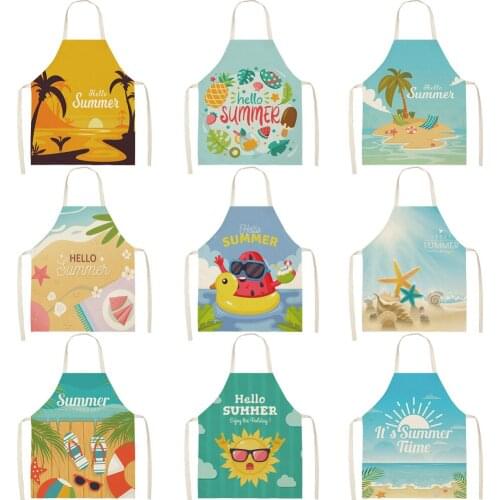 Seaside beach pattern Apron for children kids apron For home and kitchen alpaca customizable apron goods for home kitchen Apron