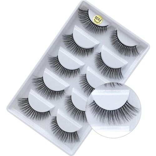 Flash girl F series F830 good quality 5 pairs 3D mink eyelashes 5 models 5 pairs eye lashes with lashes black box