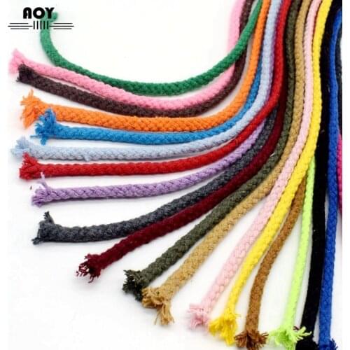 5yards 7mm Cotton Rope DIY Craft Decorative Twisted Cord For Sewing Gift Packing Bouquet Accessories Eco-Friendly Thread Cords