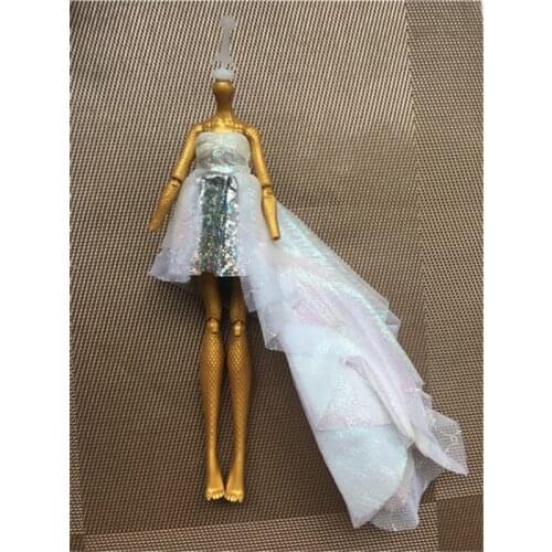 Doll Queens Quality Dress Monstering High Doll Clothing Set Soft Casual Wear Handmade Clothes Outfit Doll White Dresses