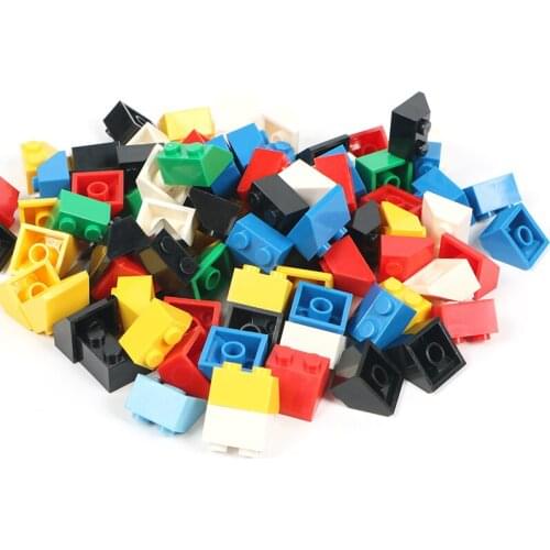 1*2 100g/lot Headstock Car head Building Blocks parts Obliquely brick Building DIY Roof Educational gift