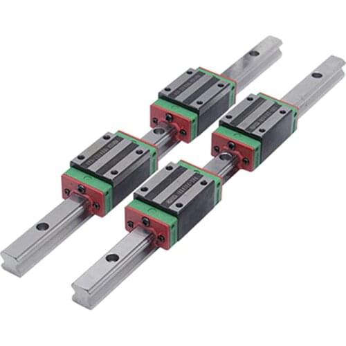 2pc linear guideway rail HGR15 300/350/400/450/500/mm linear rail with 4pc flange linear bearing block HGW15CC or slides HGH15CA