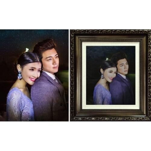 DONGMEI OIL PAINTING Hand painted oil painting Provide customized portraits Provide pictures Wedding decoration DM1808263