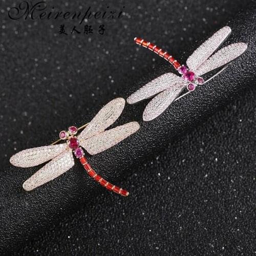 Meirenpeizi Dragonfly Deer Frog Copper Alloy Fashion Brooch Jewelry Insect Brooch Brooches Christmas Jewelry