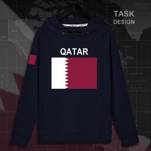 State of Qatar Qatari Dawlat QA mens hoodie pullovers hoodies men sweatshirt streetwear clothes hip hop tracksuit nation flag 02