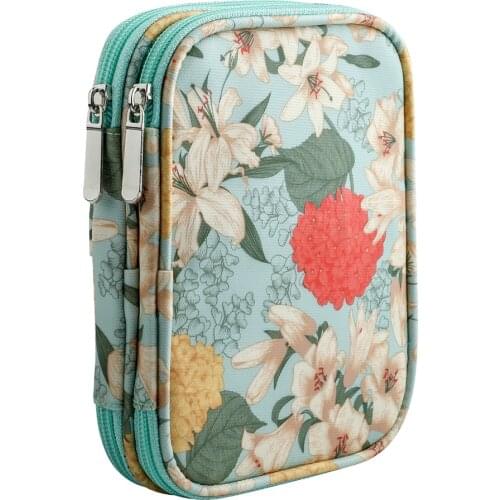 Double Zipper Knitting Needle Kit Organizer Bags Large Capacity Storage Case Supplies Needles Hook DIY Knitting Kit