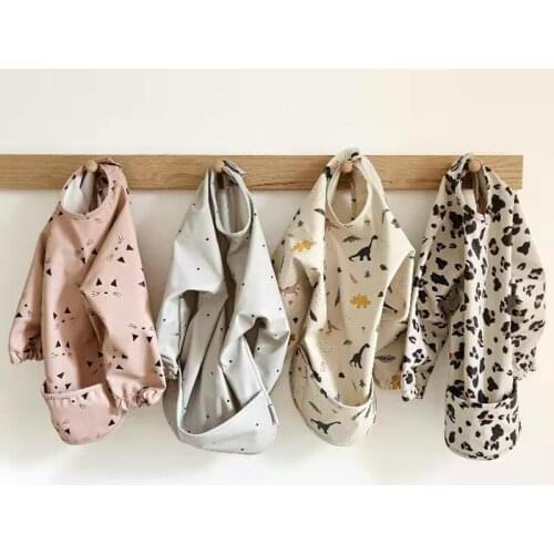 Melario Infant Baby Bibs Cartoon Print Burp Cloths Boys Long Sleeve Burp Cloths Newborn Fashion Kids Accessories Cute Clothing