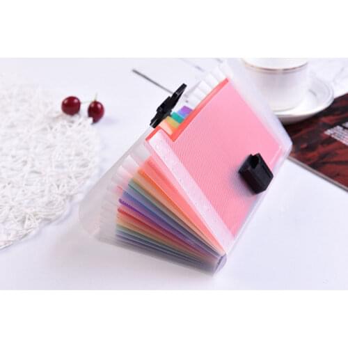 NEW Office School Supplies 13 Pages A6 Folder File Case High Quality Document organize Storage Bag For Business School