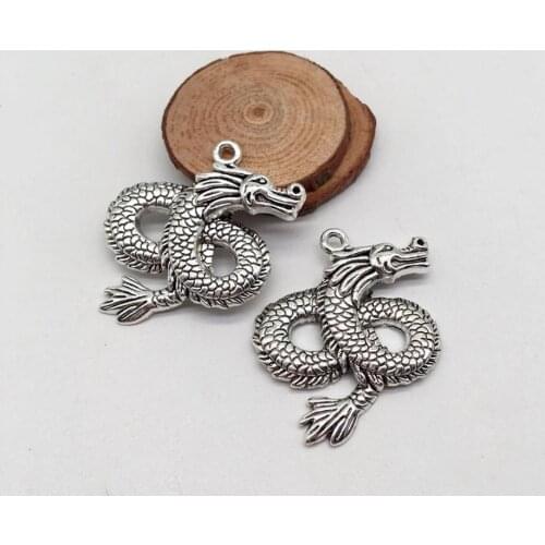 3PCS Vintage Animals Dragon Pendant Charm For Jewelry Accessories Making