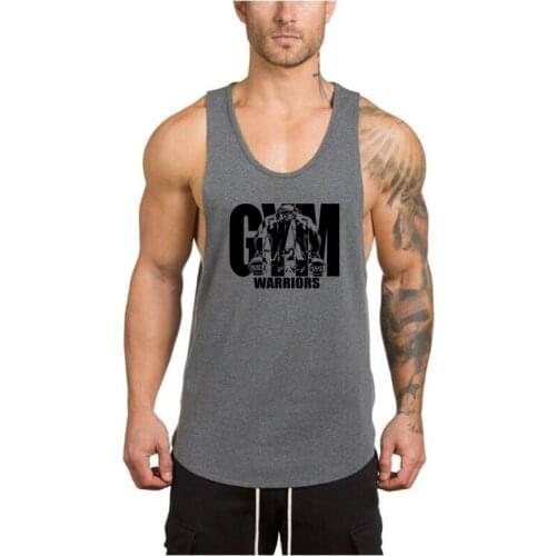 Muscleguys Gym Clothing Bodybuilding Stringer Tank Top Men Fitness Singlet Sports Sleeveless Shirt Cotton Muscle Vest Undershirt