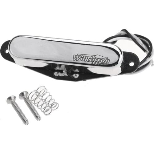 Wilkinson M Series WOV Classical Vintage Style Alnico 5 Tele Single Coil Neck Pickup for Telecaster Electric Guitar, Chrome