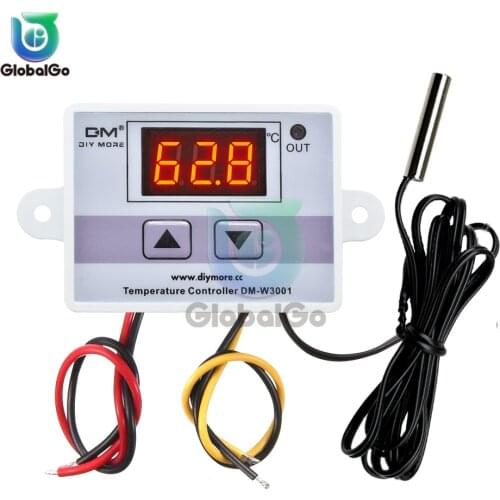 XH-W3001 W3001 LED Digital Thermoregulator Temperature Tester Smart Thermostat Temperature Sensor Controller Relay Output