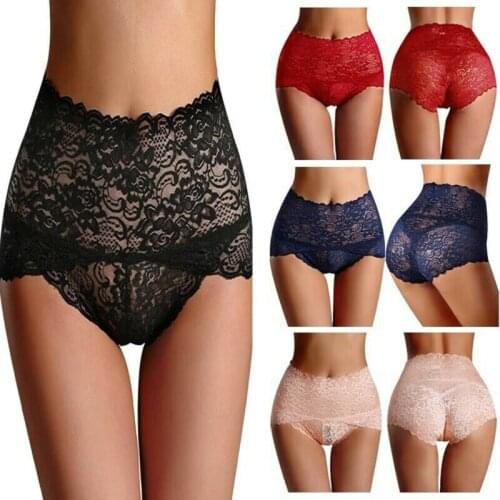 Plus Size Women Underwear Sexy Lace Panties Transparent Briefs Seamless Underwear Women Cotton Panties Underwear High Height Hot