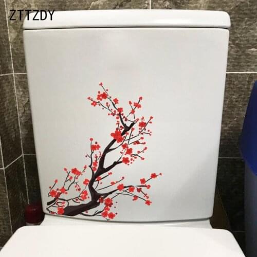 ZTTZDY 19.3*23.9CM Plum Blossom Classical Bedroom Wall Sticker Personality WC Toilet Decor T2-0674