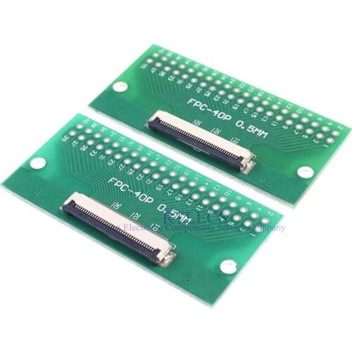 2 pcs DIY FPC/FFC SMT Connector Dip Adapter 40 PIN 0.5mm to 2.54mm Space 1' pitch through hole DIP PCB adapter solder