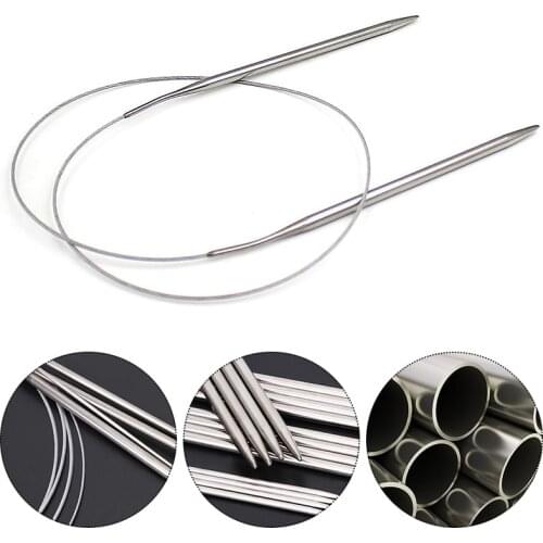 43/60/80/120cm Extended Ring Needles Wire Knit Stainless Steel Circular Needle Sweater Crochet Needle Needlework Knitting Tools