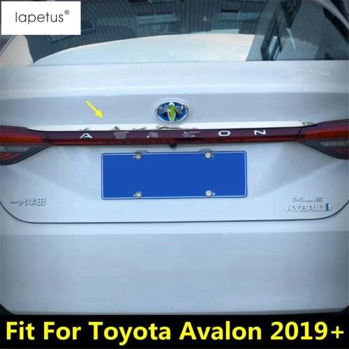 Lapetus Accessories For Toyota Avalon 2019 - 2021 Upper Rear Door Tailgate Tail Strip Molding Plate Protector Bezel Cover Trim