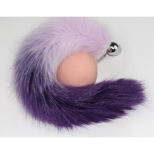 Man Nuo New Anal Plug Sex Toys for Women Stainless Steel Smooth Steel Butt Plug Fox Tail Anal ProstateDildo Toys for Female Male