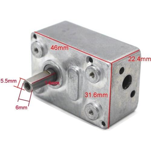 Bringsmart JGY-370 Worm Gearbox Motor Mini DC Worm Gear Motor Gear Reduction Box Micro DC Motor Reducer Case