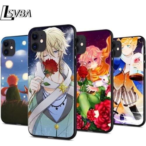 Cartoon Little Prince Fox For iPhone 12 11 XS Pro Max Mini XR X 8 7 6 6S Plus 5 SE 2020 Black Cover Phone Case