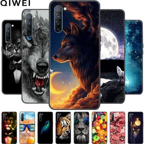 For OPPO Reno 3A Case 6.44'' Cartoon Animals Silicone Soft Phone Cases For OPPO Reno 3A Janpan Black Cover TPU Fundas Reno3A 3 A