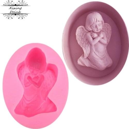 Angel girl sugar craft silica gel mold cake decoration tool Fudge Cake Chocolate Mold