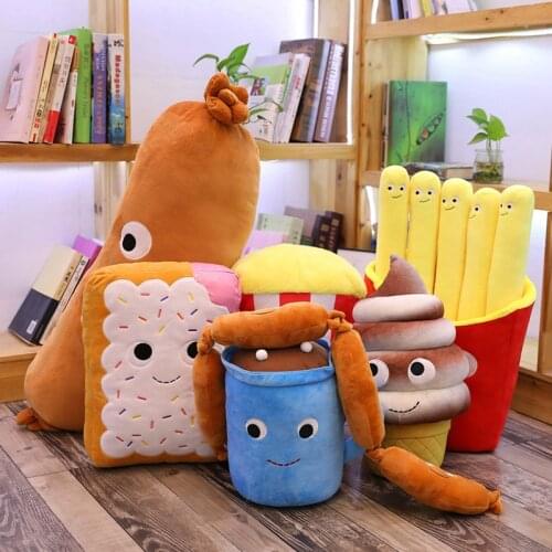 Simulation Creative Fast Food Pillow Sausage Hot Dog Plush Toy Cute Food Cushion Kawaii Soft Stuffed Super Quality Child Gifts